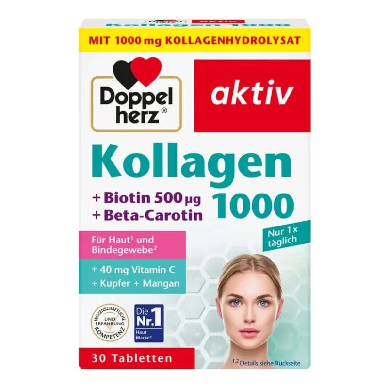 Colagen de inimă dublă 1000 + Biotină + Q10 30 Capsule — preț și oferte