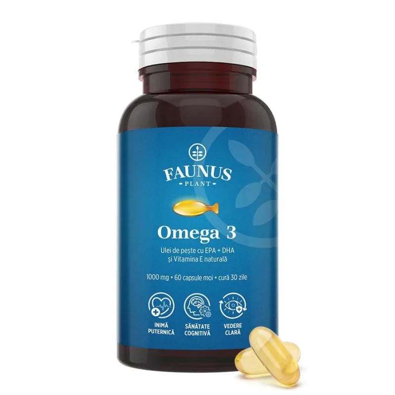 Faunus Omega 3 1000mg, 60 Capsule Moi FAUNUS PLANT — preț și oferte