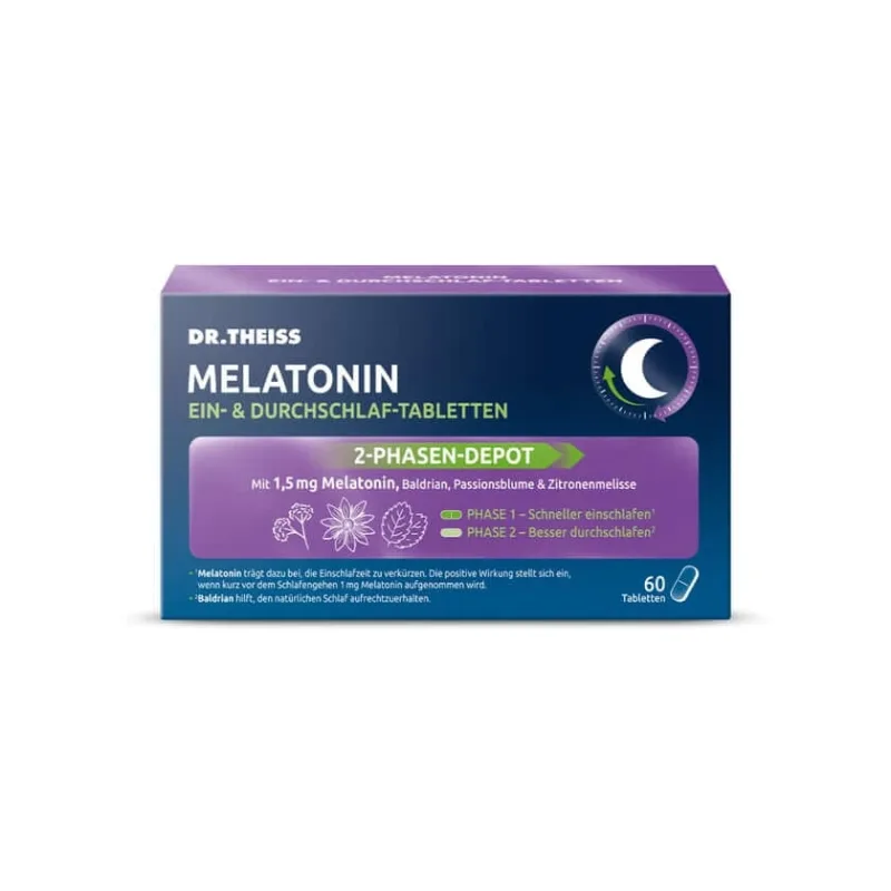 Dr. Theiss Melatonin comprimate pentru adormirea și menținerea somnului 60 Capsule — preț și oferte