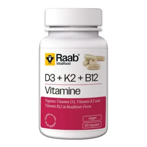 Raab Vitalfood Vitamina D3 K2 B12 Capsule 60 Capsule