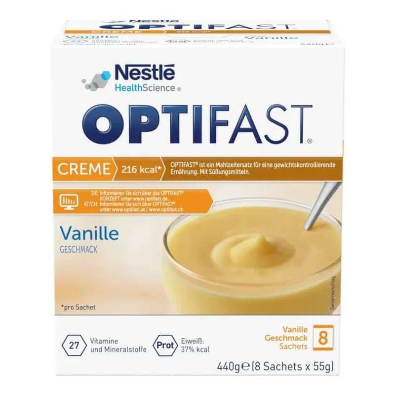 OPTIFAST Cremă de vanilie 8X55 g — preț și oferte