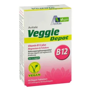 Avitale Veggie Depot Vitamina B12 plus magneziu + acid folic 60 Capsule