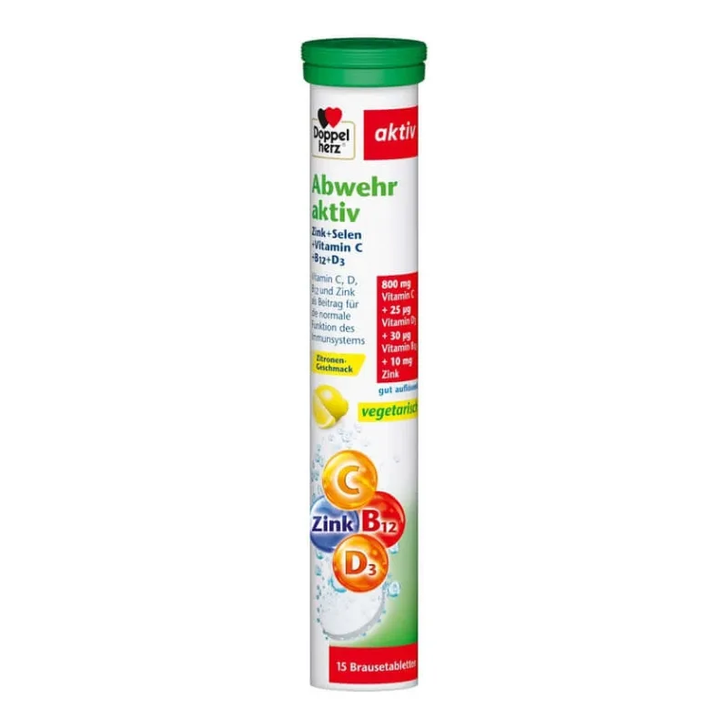 Apărare dublă a inimii Zinc activ + seleniu + vitamina C + B12 + D3 15 capsule — preț și oferte