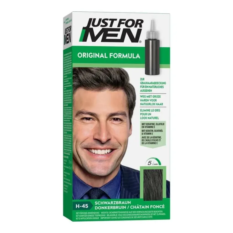JUST pentru bărbați Șampon colorant negru-maroniu 60 ml — preț și oferte