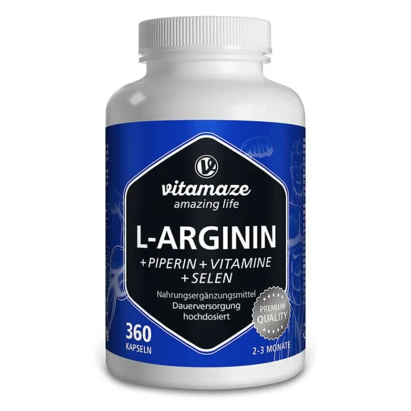 Vitamaze L-arginină 750 mg + piperină + vitamine 360 St — preț și oferte