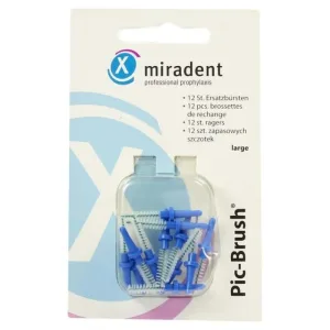 Perii interdentare Miradent Pic-Brush perii de schimb mari albastre 12 buc