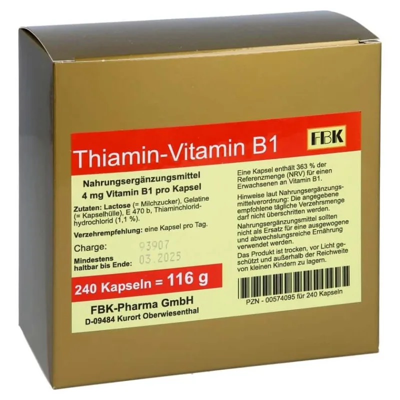 Tiamina Capsule Vitamina B1 240 Capsule — preț și oferte