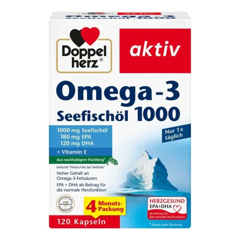 Double Heart Omega-3 Sea Fish Oil 1000 Capsule 120 Capsule — preț și oferte