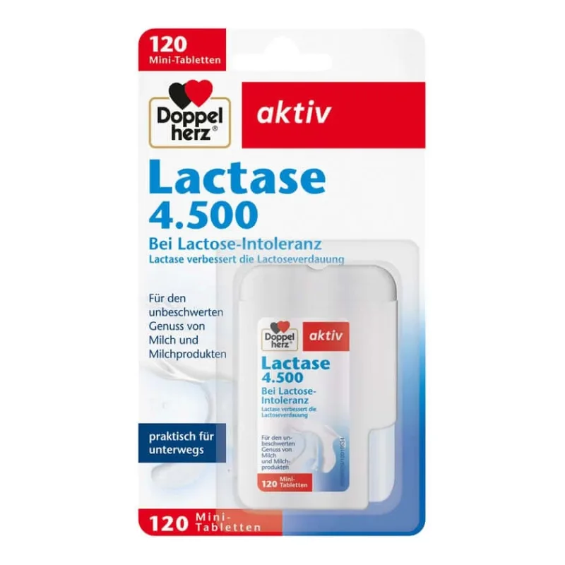 Lactază activă cu dublă inimă 4.500 120 Capsule — preț și oferte
