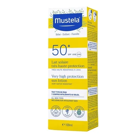 Loțiune pentru protecție solară SPF 50+, 100 ml, Mustela — preț și oferte