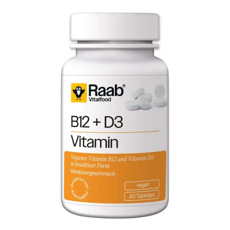 Raab Vitalfood Vitamina B12+d3 pastile 60 capsule — preț și oferte