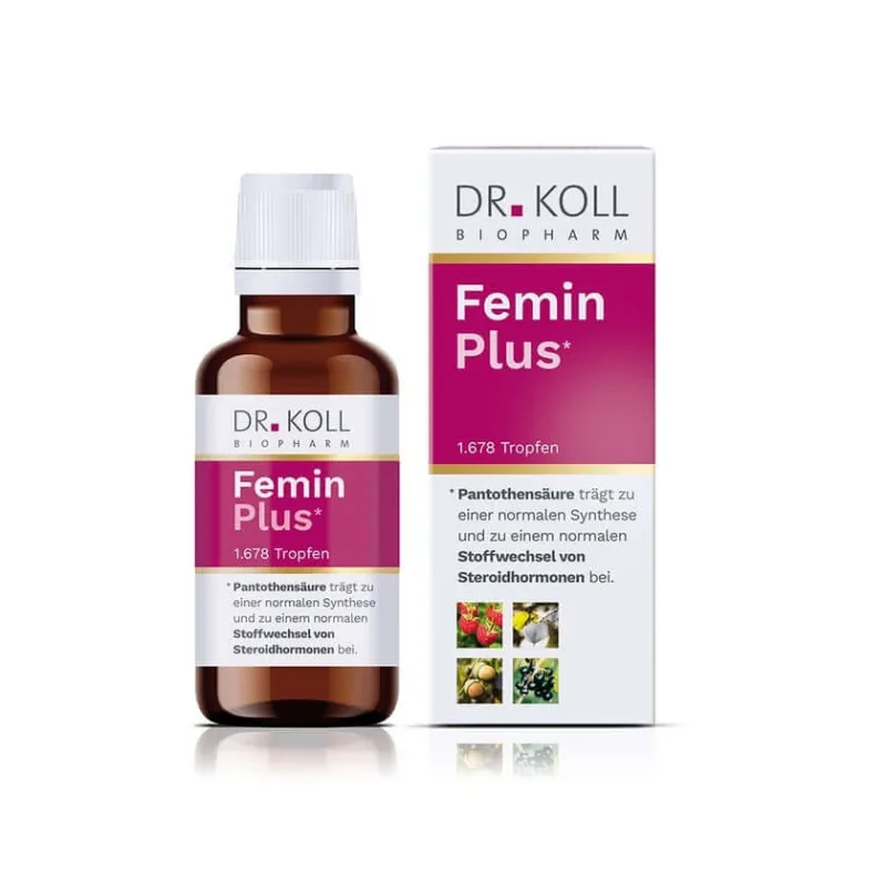 Femin Plus Dr.Koll Gemmo Complex Zmeură Vit.B12 Picături 50 ml — preț și oferte