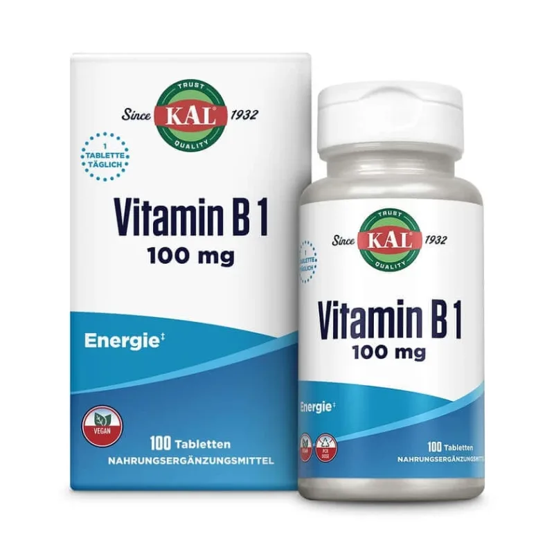 KAL Vitamina B1 Tiamină 100 mg 100 St — preț și oferte
