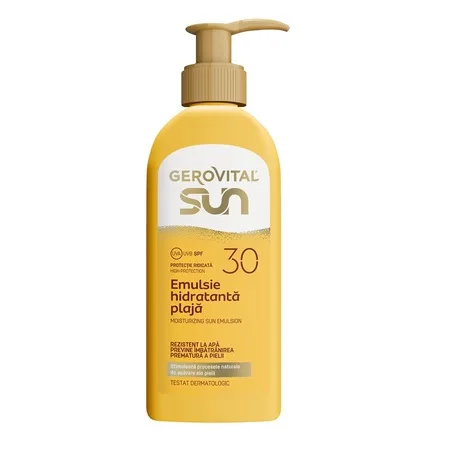 Emulsie Hidratantă pentru Plajă cu SPF 30 Sun, 200 ml, Gerovital — preț și oferte