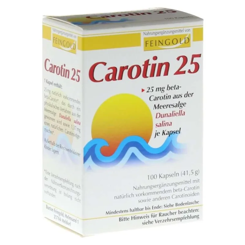 Caroten 25 capsule de aur fin 100 buc — preț și oferte