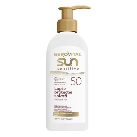 Lapte de Corp cu Protecție Solară SPF 50 Sun Sensitive, 200 ml, Gerovital — preț și oferte