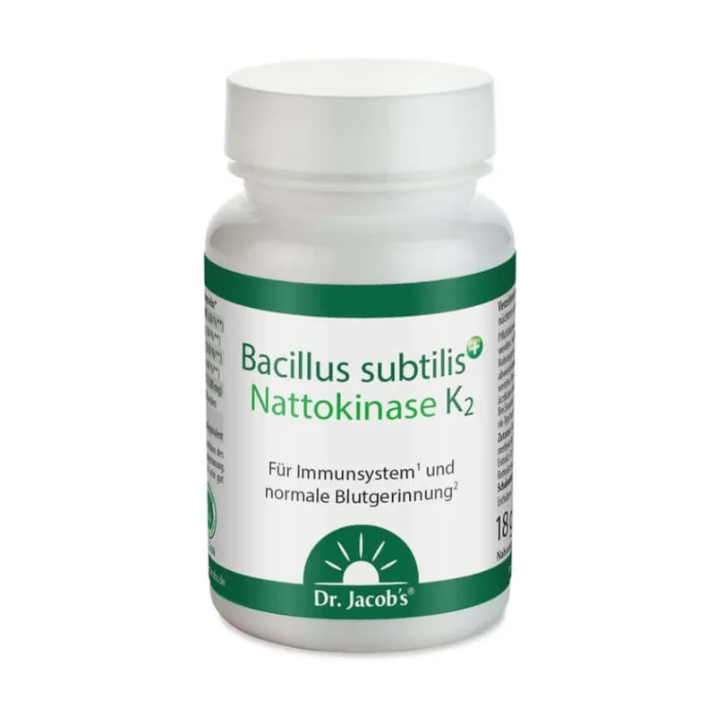 Bacillus subtilis plus enzima nattokinază + vitamina K2 vegan 60 Capsule — preț și oferte