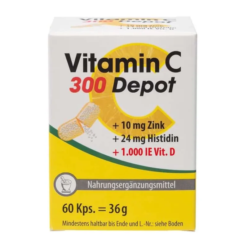 Vitamina C 300 Depot + Zinc + Histidină + Vitamina D Capsule 60 Capsule — preț și oferte