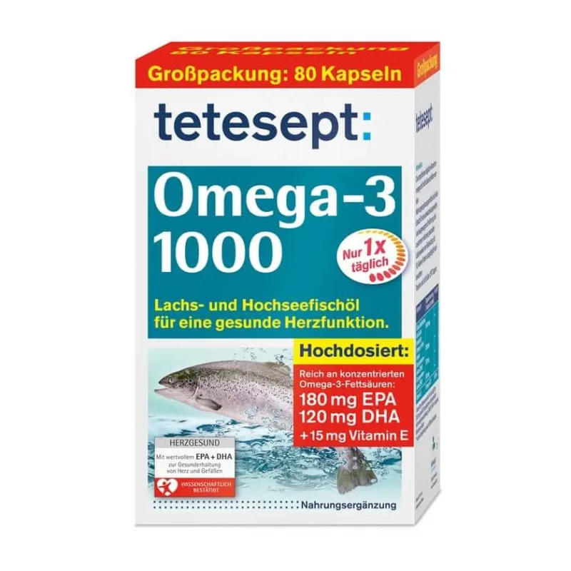 tetesept Omega 3 Salmon Oil 1000 80 St — preț și oferte