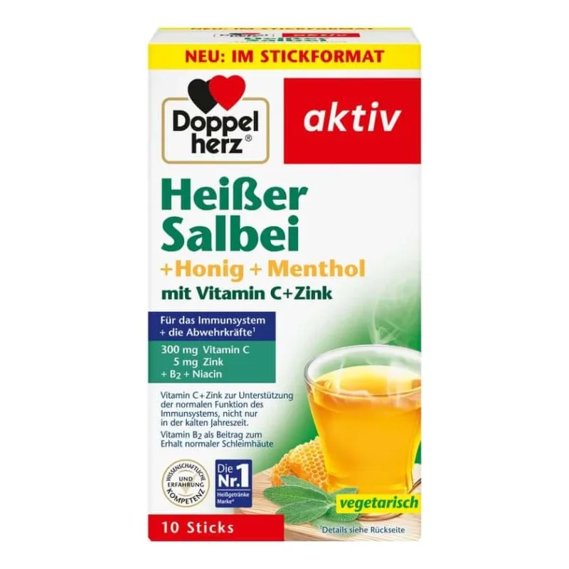 Double Heart Active Hot Sage + Miere + Mentol 10 Capsule — preț și oferte