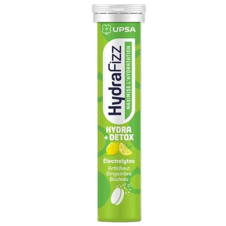 Electroliți cu aromă de lămâie Hydra Detox Hydrafizz, 16 comprimate efervescente, UPSA — preț și oferte