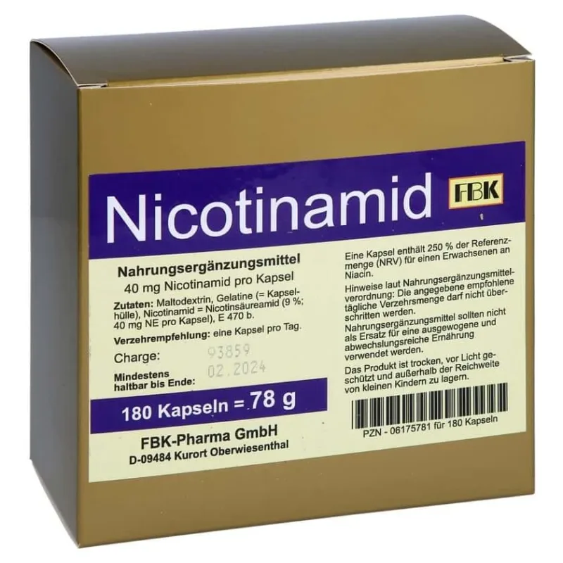 Nicotinamidă capsule 180 Capsule — preț și oferte