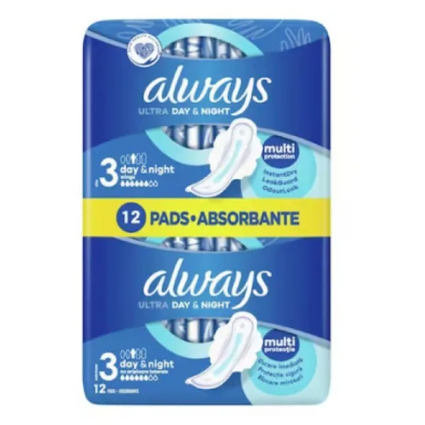 Absorbante Always Duo Pack Ultra Day-Night, P&G | 12 bucati — preț și oferte