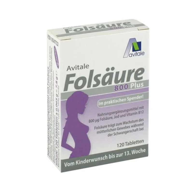 Avitale Acid folic 800 Plus B12 + iod 120 Capsule — preț și oferte