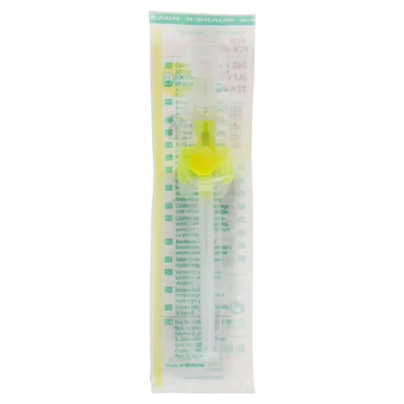B. Braun Vasofix Safety cateter intravenos galben, PUR 24G, 0.7 x 19mm 1 buc — preț și oferte