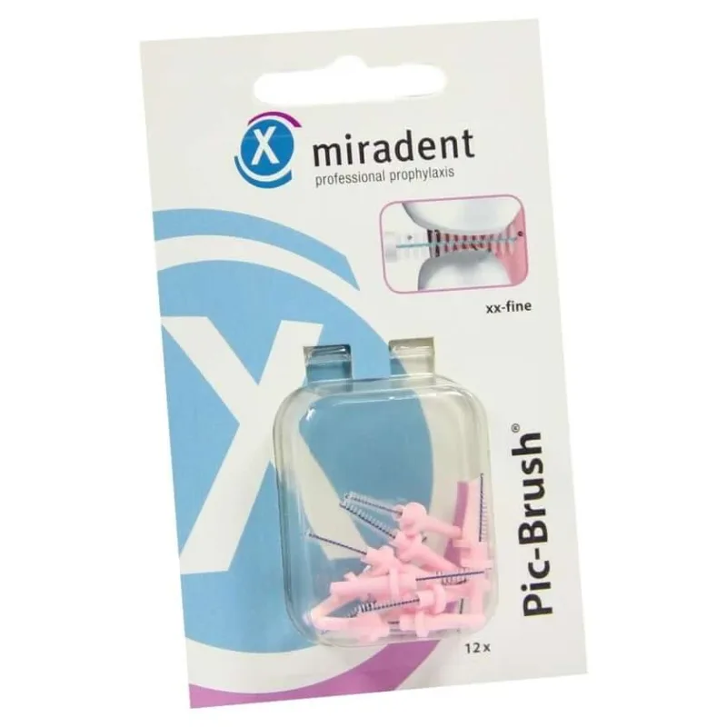 Perii interdentare Miradent Pic-Brush perii de schimb xx-fine roz 12 buc. — preț și oferte
