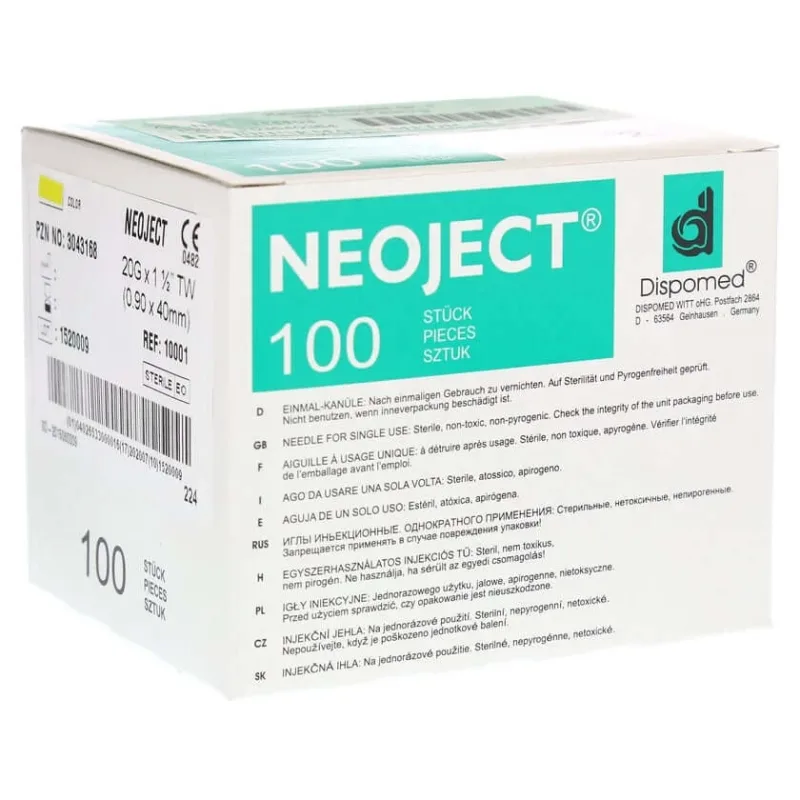 Ace de unică folosință Neoject dimensiune 1 0.9x40 mm 100 buc. — preț și oferte