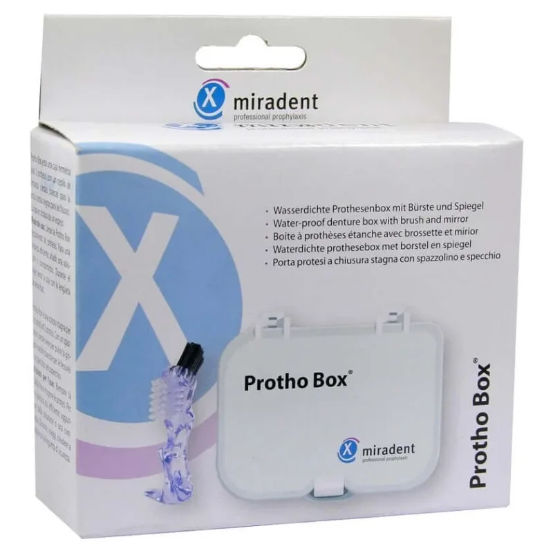Cutie de depozitare pentru proteze Miradent Protho Box cu perie 1 buc — preț și oferte