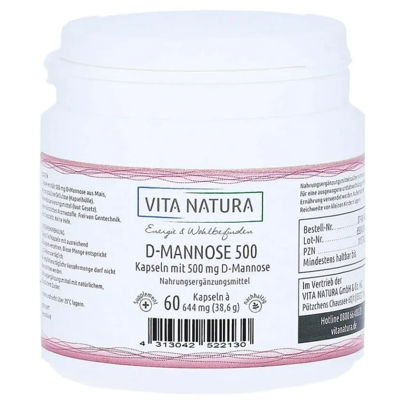 Capsule D-mannoză 500 mg 60 buc — preț și oferte