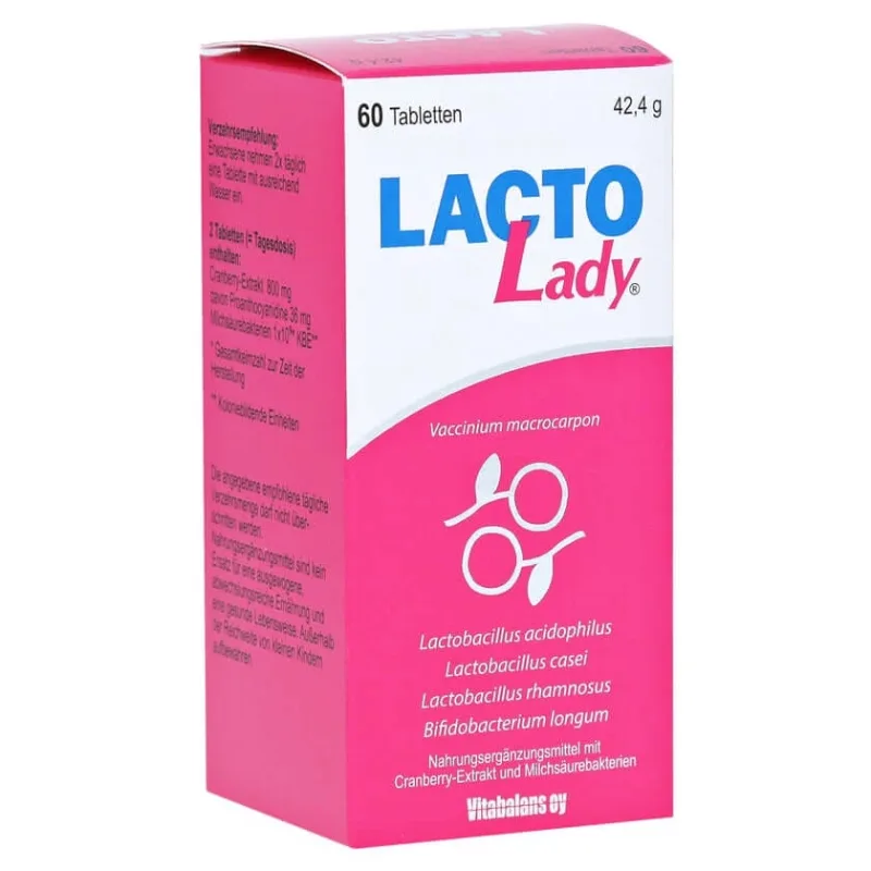 Lacto Lady cu extract de merișor și bacterii lactice 60 St — preț și oferte