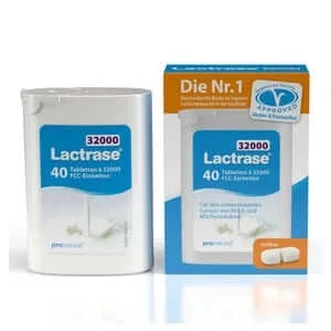 Lactrase 32.000 FCC Tablete Lactase în dozator 40 buc.