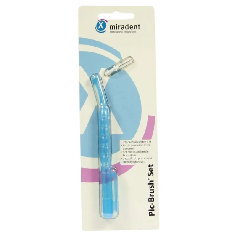 Perie interdentară Miradent Pic-Brush set de 1 albastru transparent 1 buc — preț și oferte