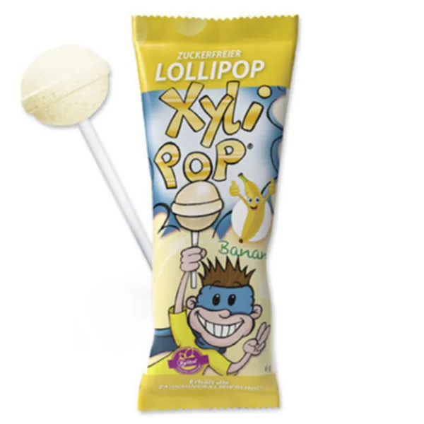 Acadea cu aroma de banana XYLIPOP, Miradent | 6 g — preț și oferte