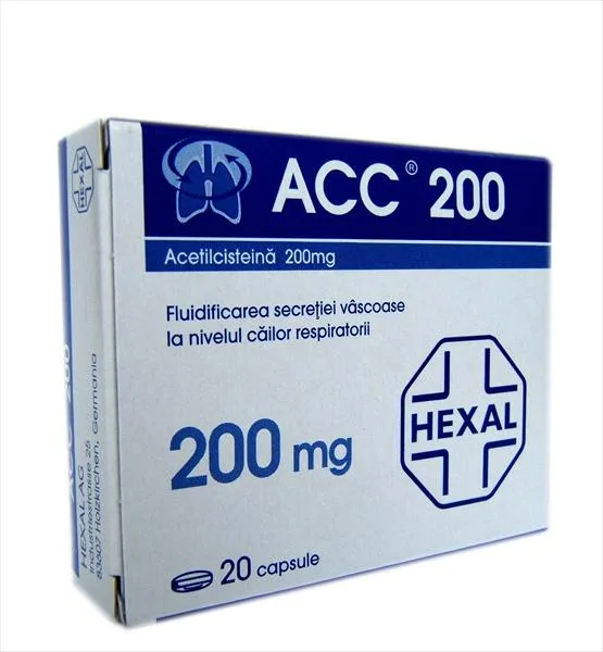 ACC 200 MG CAPSULE X 20 Sandoz — preț și oferte
