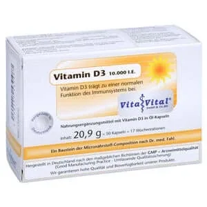 Vitamina D3 10,000 U.I. Capsule 50 Capsule — preț și oferte