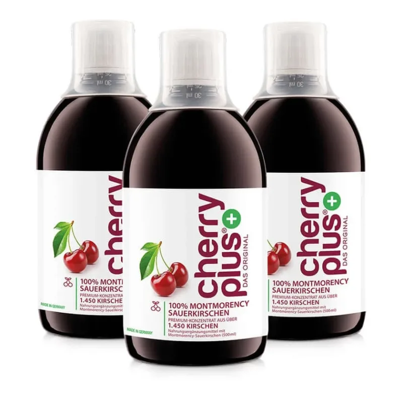 Concentrat original de cireșe amare Montmorency - Cherry PLUS® 3X500 ml — preț și oferte