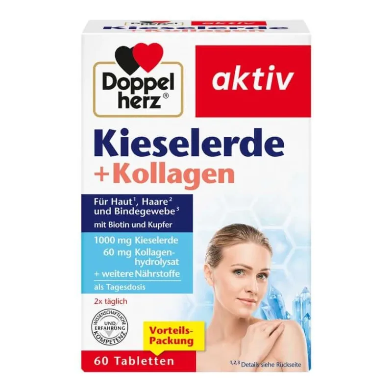 Double Heart Pământ silicios + Colagen 60 Capsule — preț și oferte
