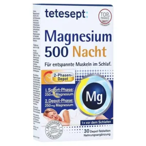 Tetesept Magneziu 500 Tablete de noapte 30 Capsule
