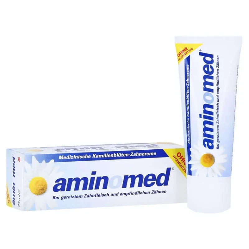 Aminomed pastă de dinți cu flori de mușețel fără T 75 ml — preț și oferte