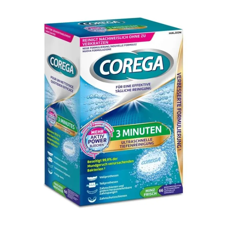 Corega 3 minute (file) 66 buc — preț și oferte