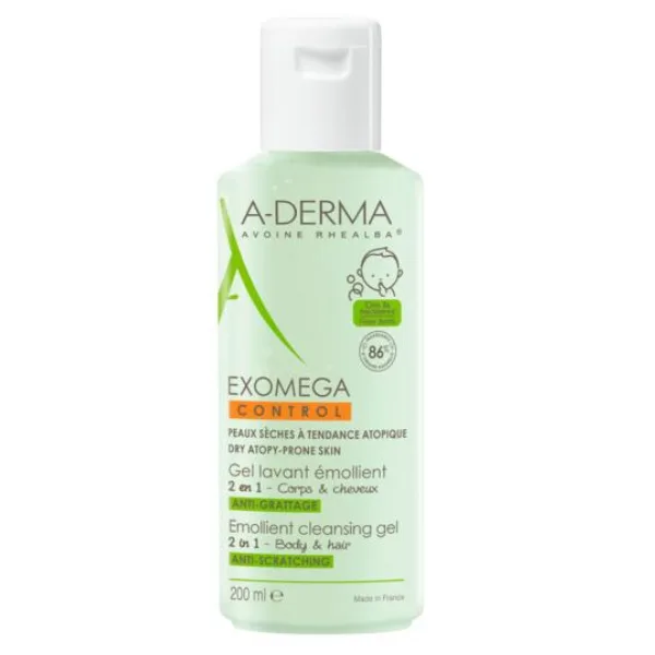 A-Derma  Exomega Control Gel spumant 2 in 1 par si corp | 200 ml — preț și oferte