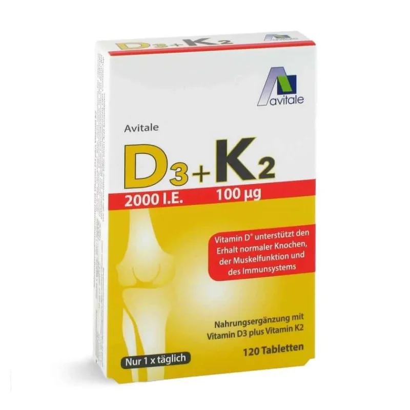 Vitamina D3+K2 2000 U.I. 120 Capsule — preț și oferte