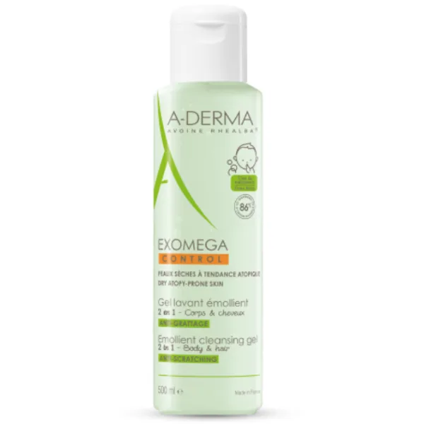 A-Derma  Exomega Control Gel spumant 2 in 1 par si corp | 500 ml — preț și oferte