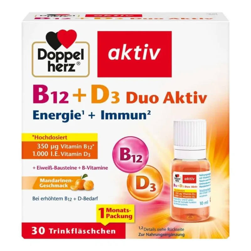 Double Heart B12 + D3 Duo Active 30 Capsule — preț și oferte