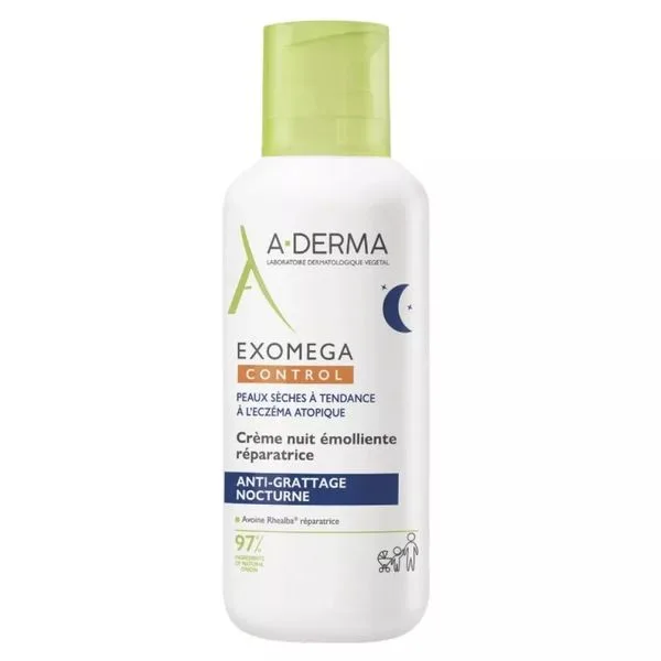 A-Derma Exomega control crema de noapte reparatoare si emolienta pentru piele uscata | 400 ml — preț și oferte