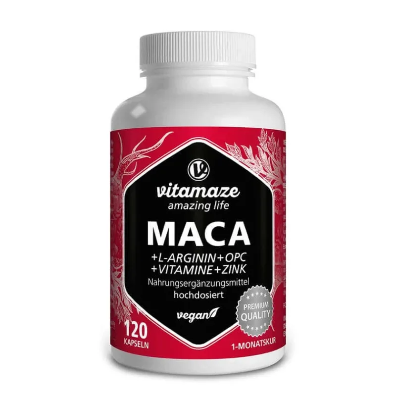 Vitamaze Maca 10:1 doză mare + L-arginină + OPC 120 capsule — preț și oferte